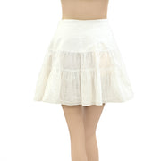 Ulla Johnson Crochet Lace White Short Mini Skirt