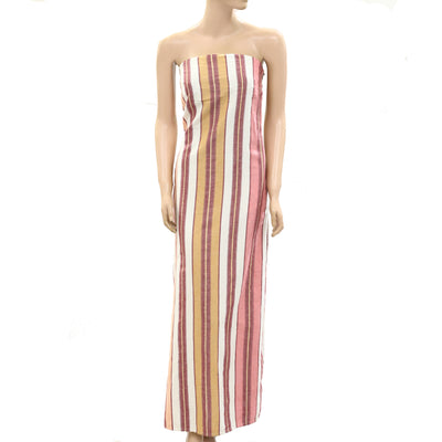 Ilio Nema Dione Naxos Stripe Strapless Maxi Long Dress