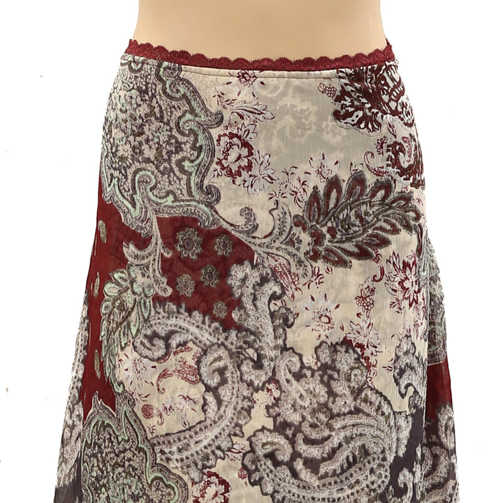 Free People Floral Printed Midi Skirt