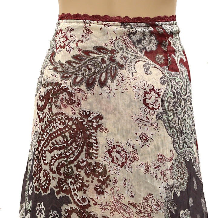 Free People Floral Printed Midi Skirt