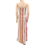 Ilio Nema Dione Naxos Stripe Strapless Maxi Long Dress