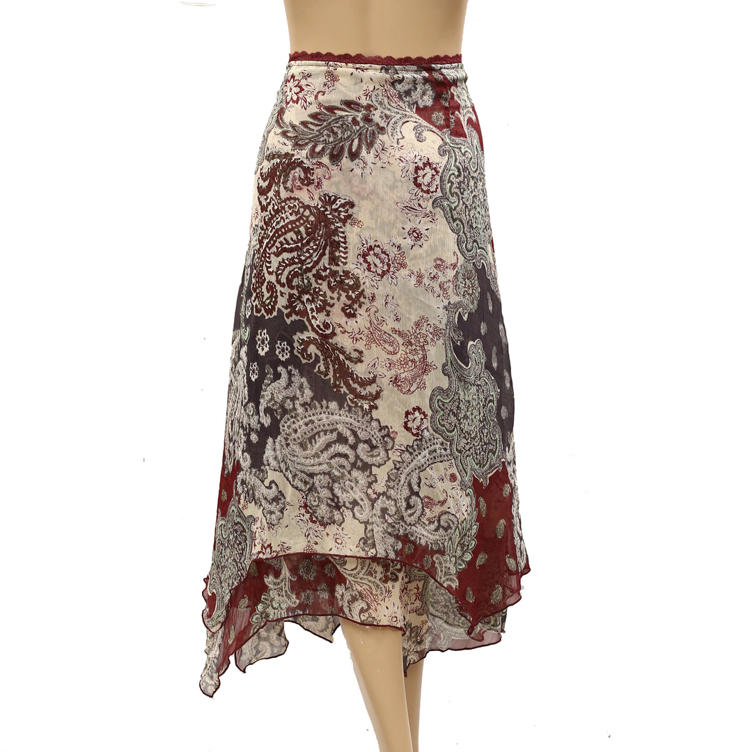 Free People Floral Printed Midi Skirt