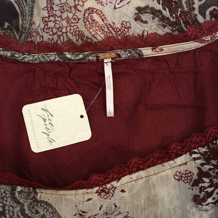 Free People Floral Printed Midi Skirt