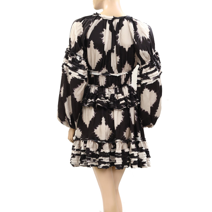 Ulla Johnson Emery Long Sleeve Tie & Dye Mini Dress