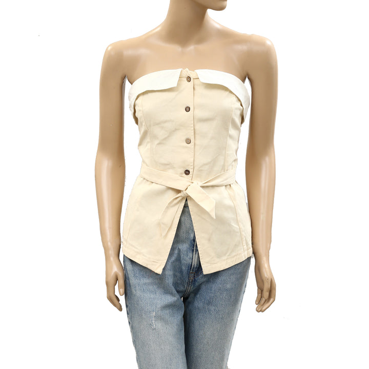Free People Louise Vest Tunic Top