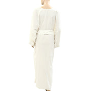 Frances Valentine White Solid Maxi Dress