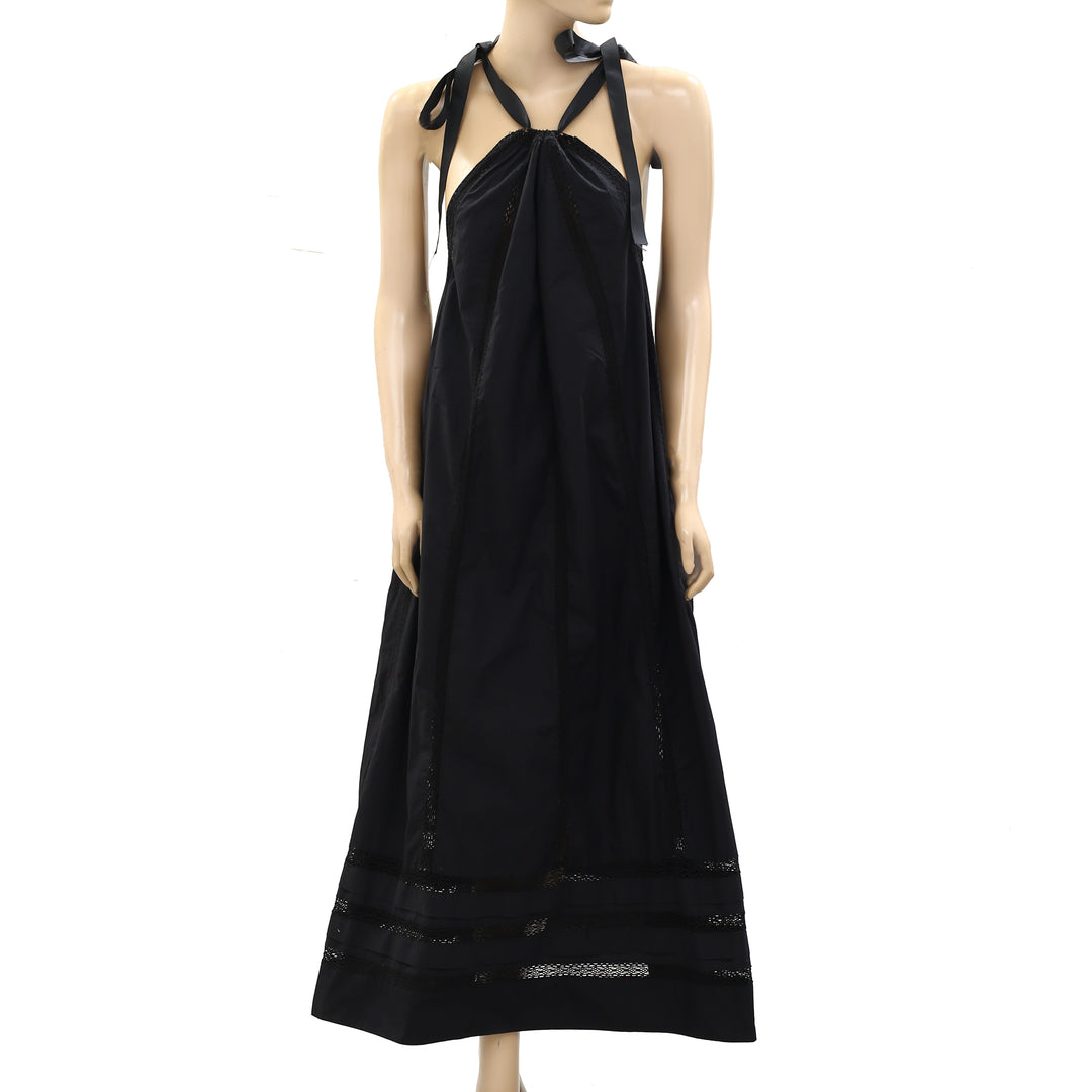 Ilio Nema Black Crochet Lace Maxi Dress Ilio Nema Black Crochet Lace Maxi Dress