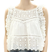 Ulla Johnson Eyelet Embroidered Blouse Top