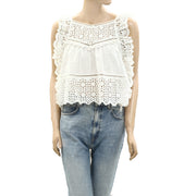 Ulla Johnson Eyelet Embroidered Blouse Top