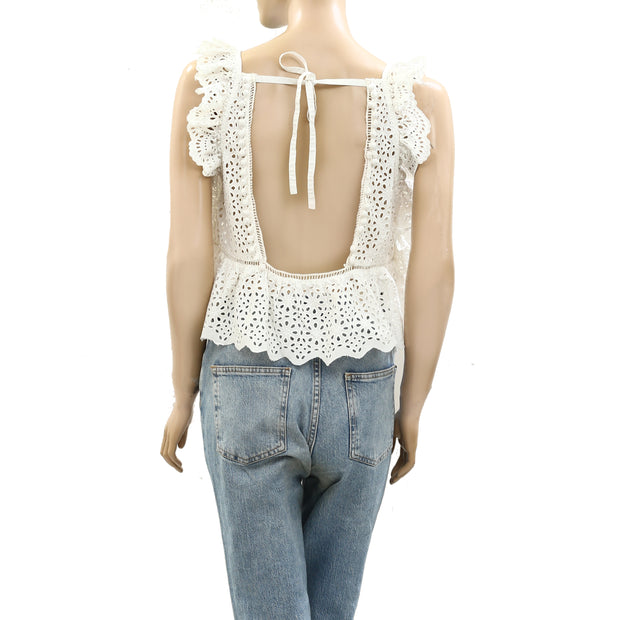 Ulla Johnson Eyelet Embroidered Blouse Top