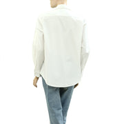 Frances Valentine Perfect White Button-Down Shirt Top