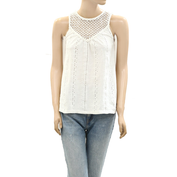 Lilly Pulitzer Eyelet Embroidered Blouse Tank Top