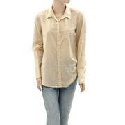 Nili Lotan Cotton Voile NL Buttondown Shirt Tunic Top