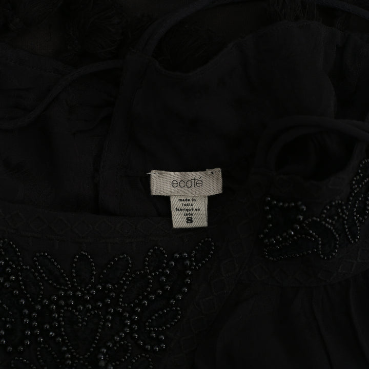 Ecote Urban Outfitters Bead Embellished Black Cami Top