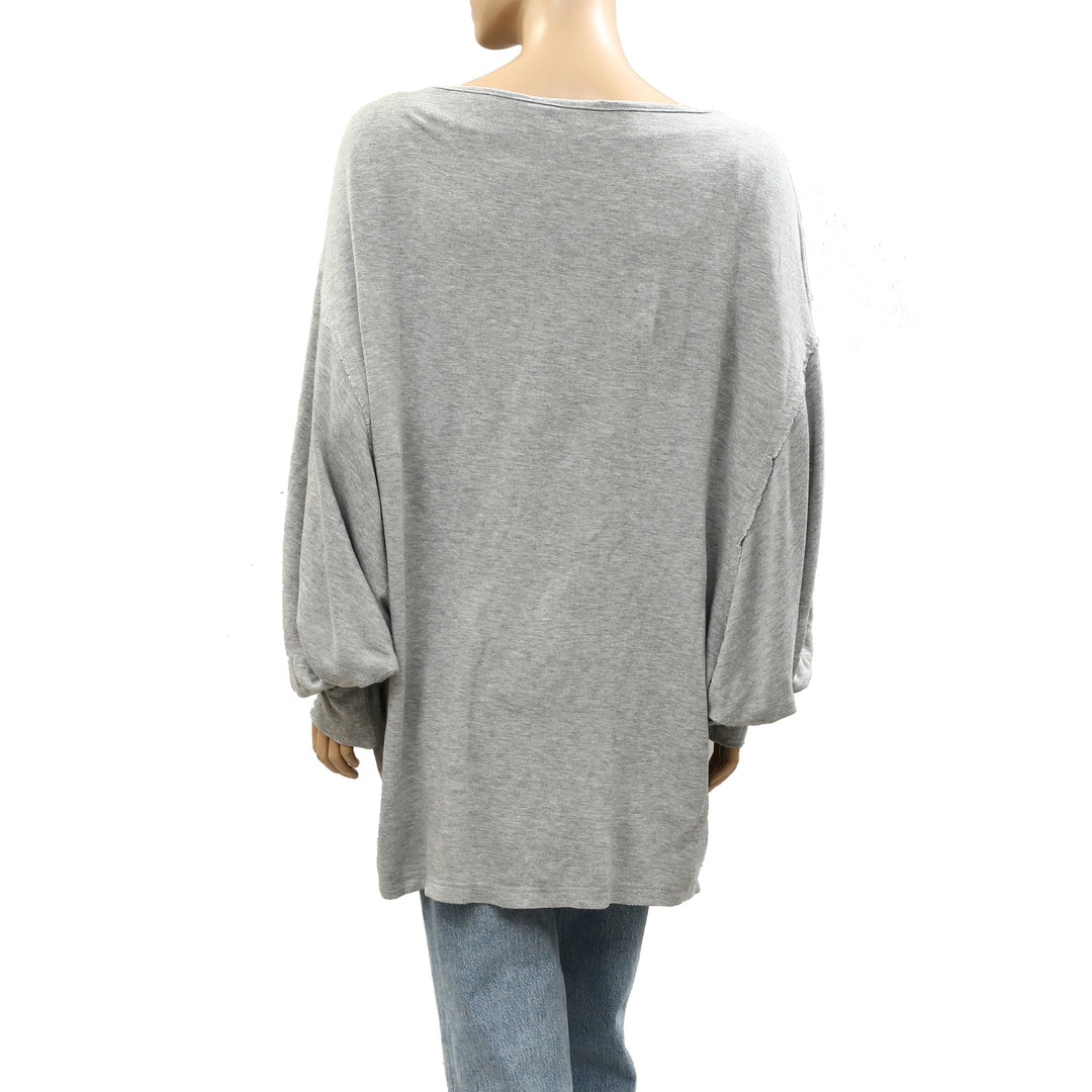 Free People Swept Up Sweatshirt Tunic Top