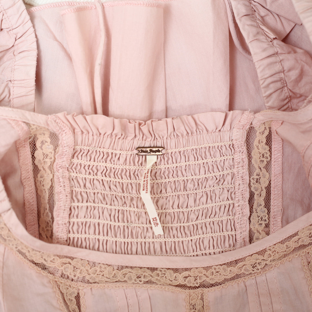 Free People Cathleen Copped Blouse Top