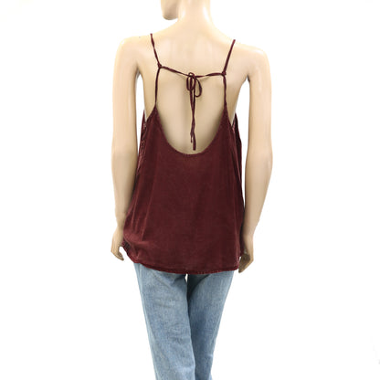 Intimately Free People Shiela's Valerie Lace Tie Cami Blouse Top
