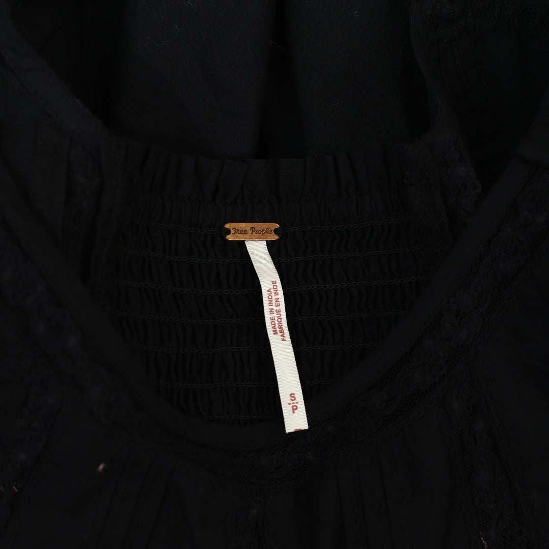 Free People Cathleen Copped Blouse Top