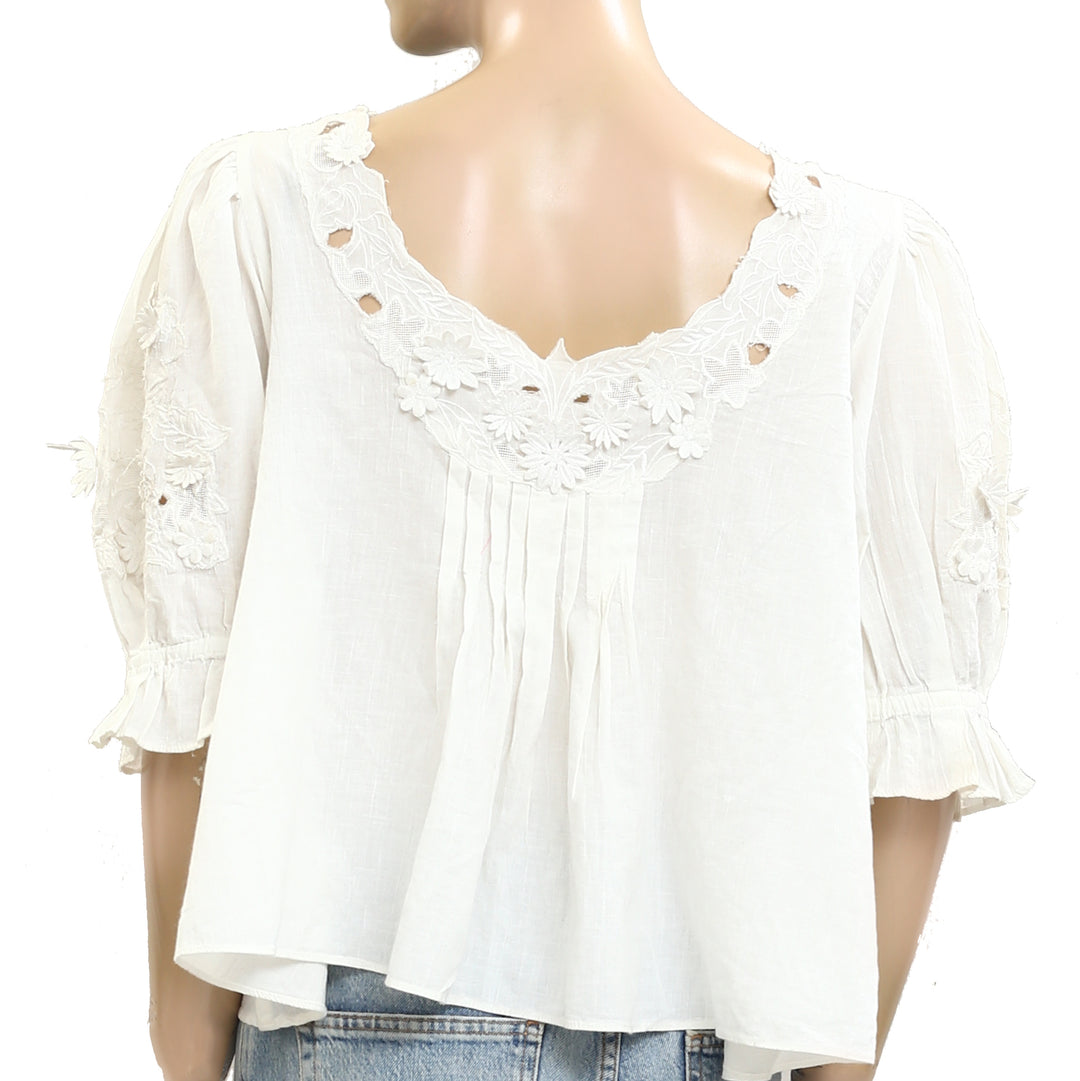 Free People Sophie Embroidered Blouse top