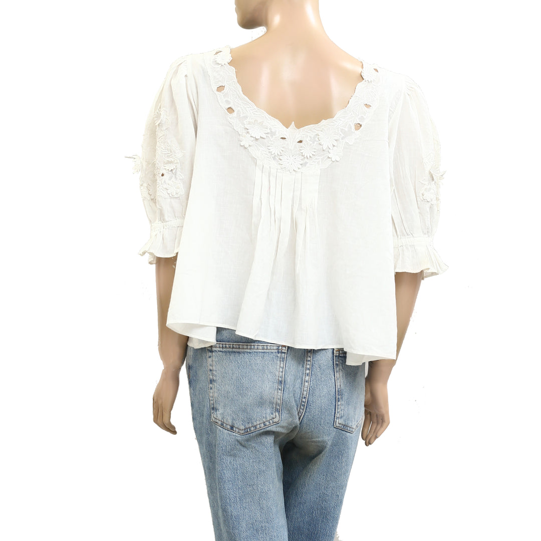 Free People Sophie Embroidered Blouse top
