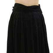 Free People Free-Est Solid Black Midi Skirt