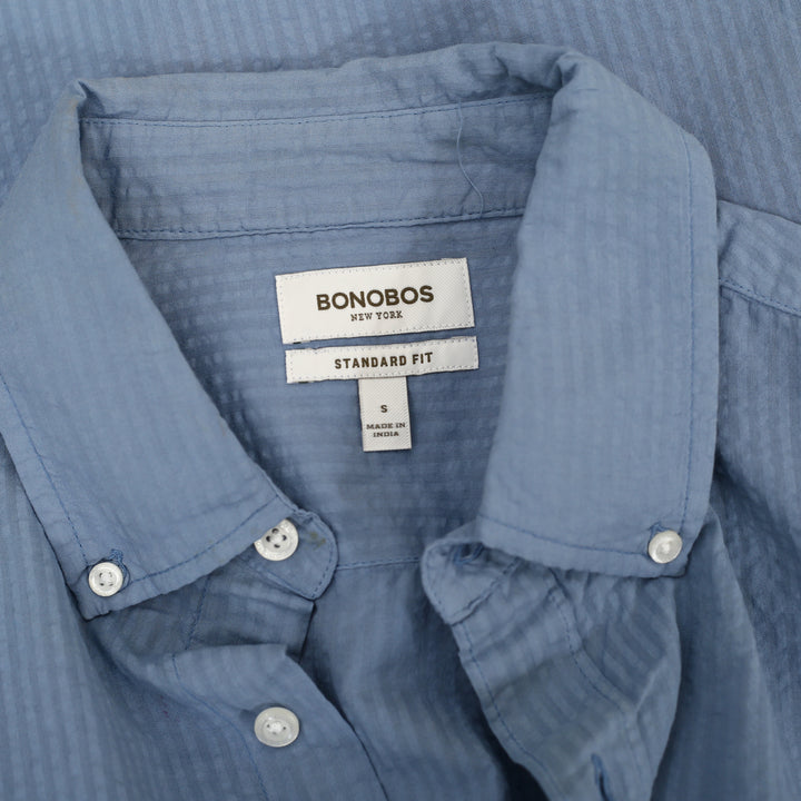 Bonobos Blue Shadow Dyed Seersucker Shirt