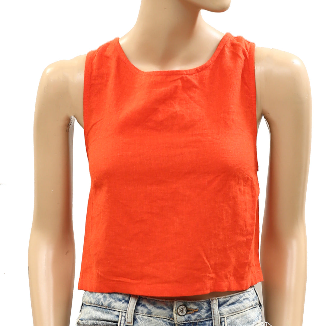 Free People Free-Est Mon Cheri Linen Top