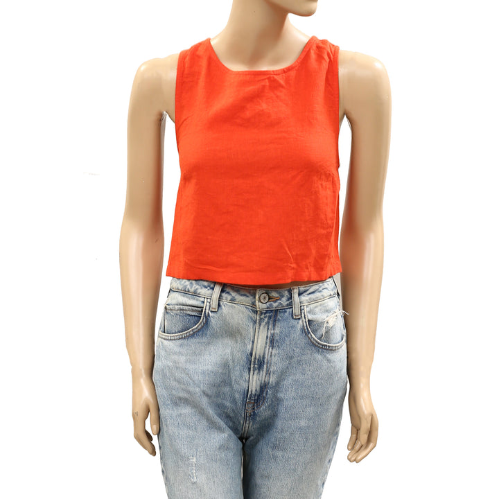 Free People Free-Est Mon Cheri Linen Top