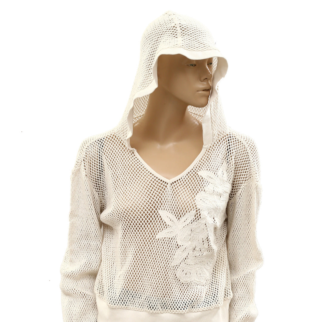 Daily Practice by Anthropologie Embroidered Mesh Hoodie