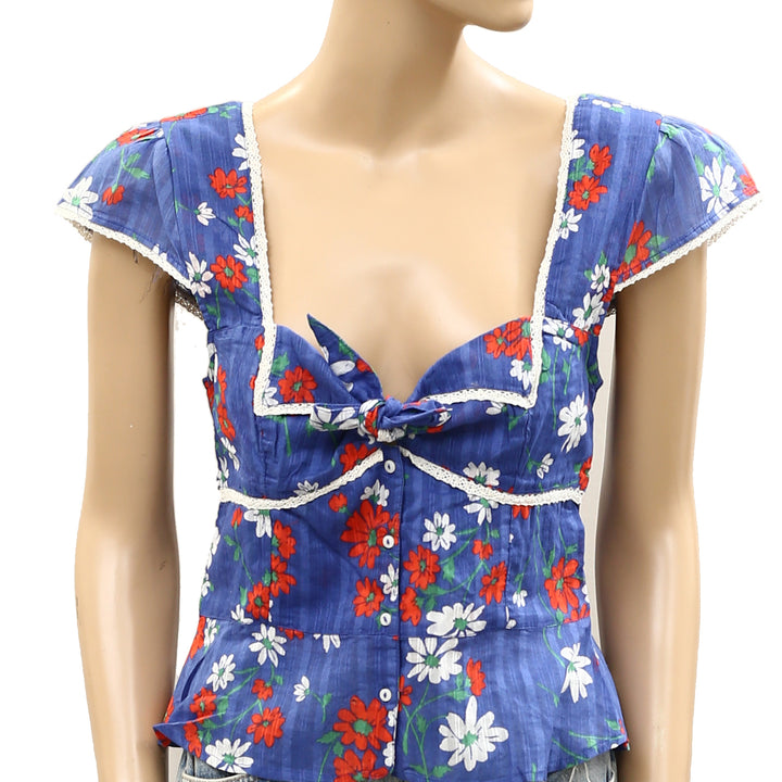 Free People Call Me Baby Blouse Top
