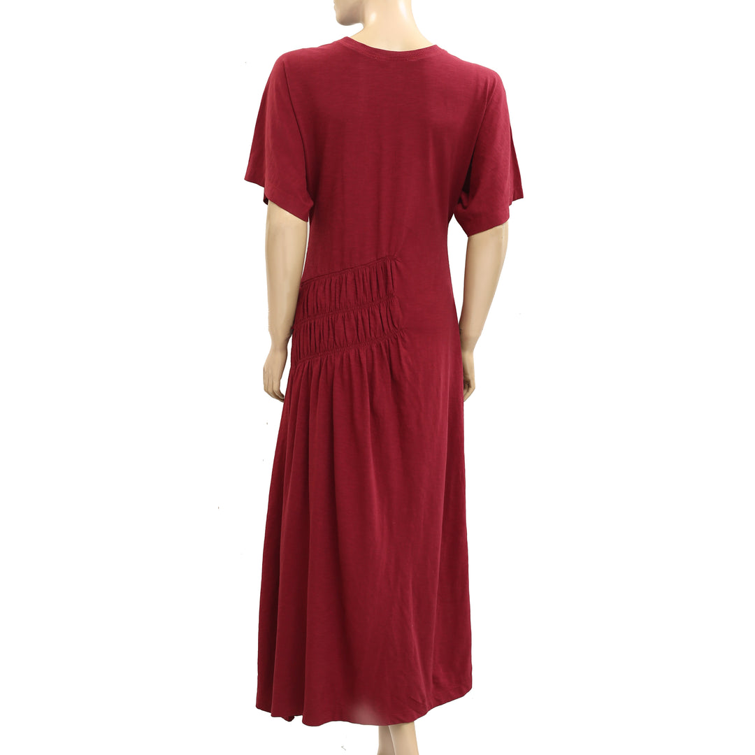 Anthropologie Celandine Cotton Crew Neck T-Shirt Midi Dress