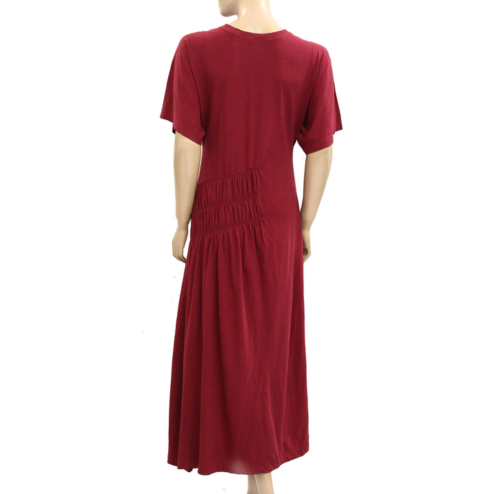 Anthropologie Celandine Cotton Crew Neck T-Shirt Midi Dress