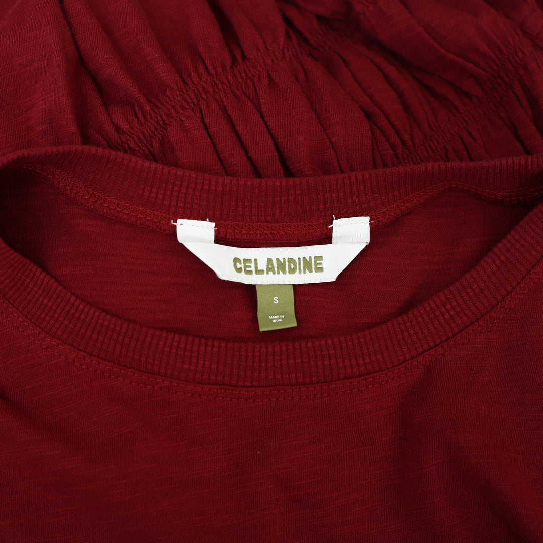 Anthropologie Celandine Cotton Crew Neck T-Shirt Midi Dress