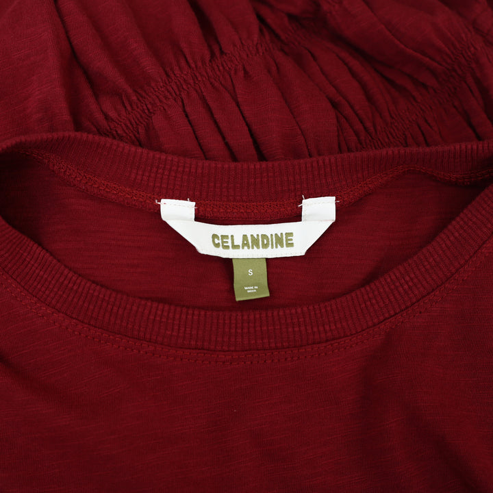 Anthropologie Celandine Cotton Crew Neck T-Shirt Midi Dress