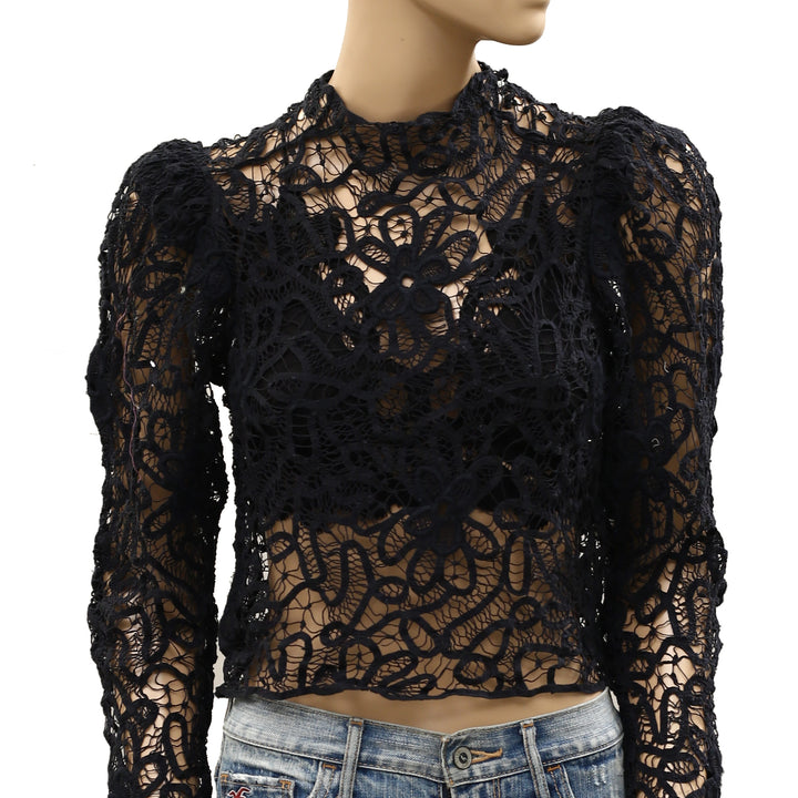 Isabel Marant Neline Lace Long-Sleeve Top