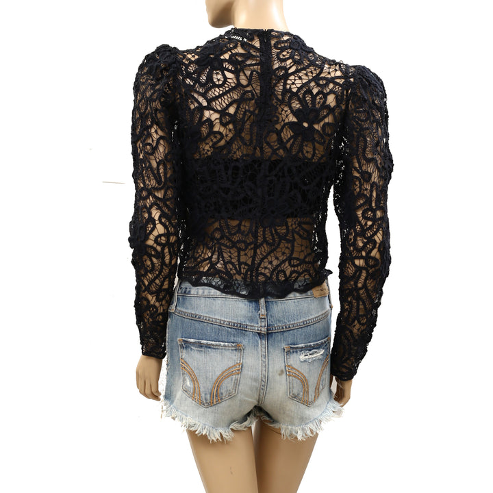 Isabel Marant Neline Lace Long-Sleeve Top