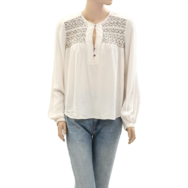 Odd Molly Anthropologie Sequin Embellished Tunic Top