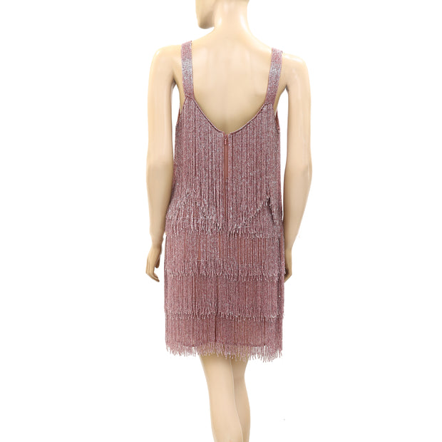 Coast Premium Embellished Fringe Mini Dress