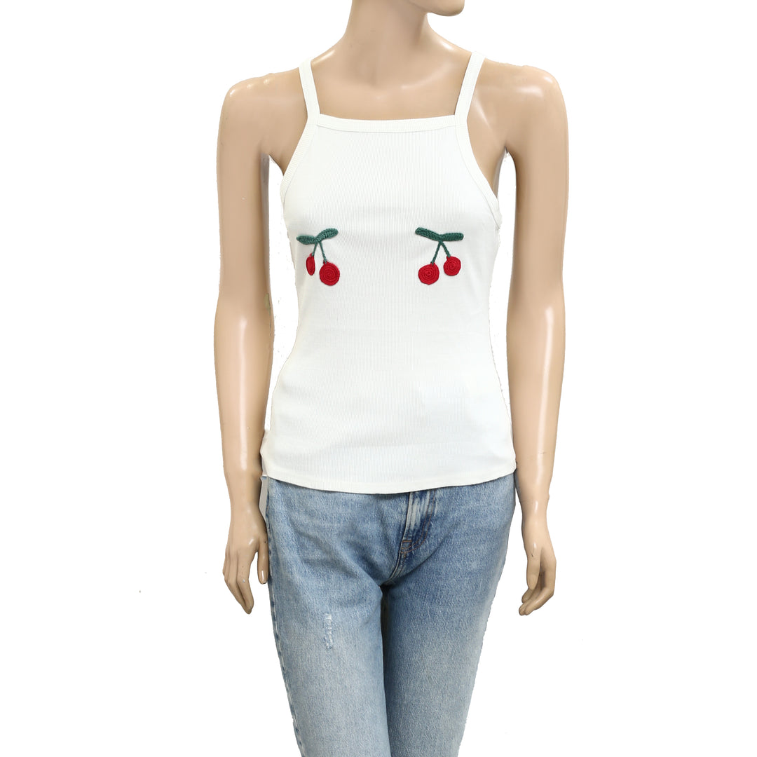 Free People Bali Cherry Bomb Tank Cami Blouse Top