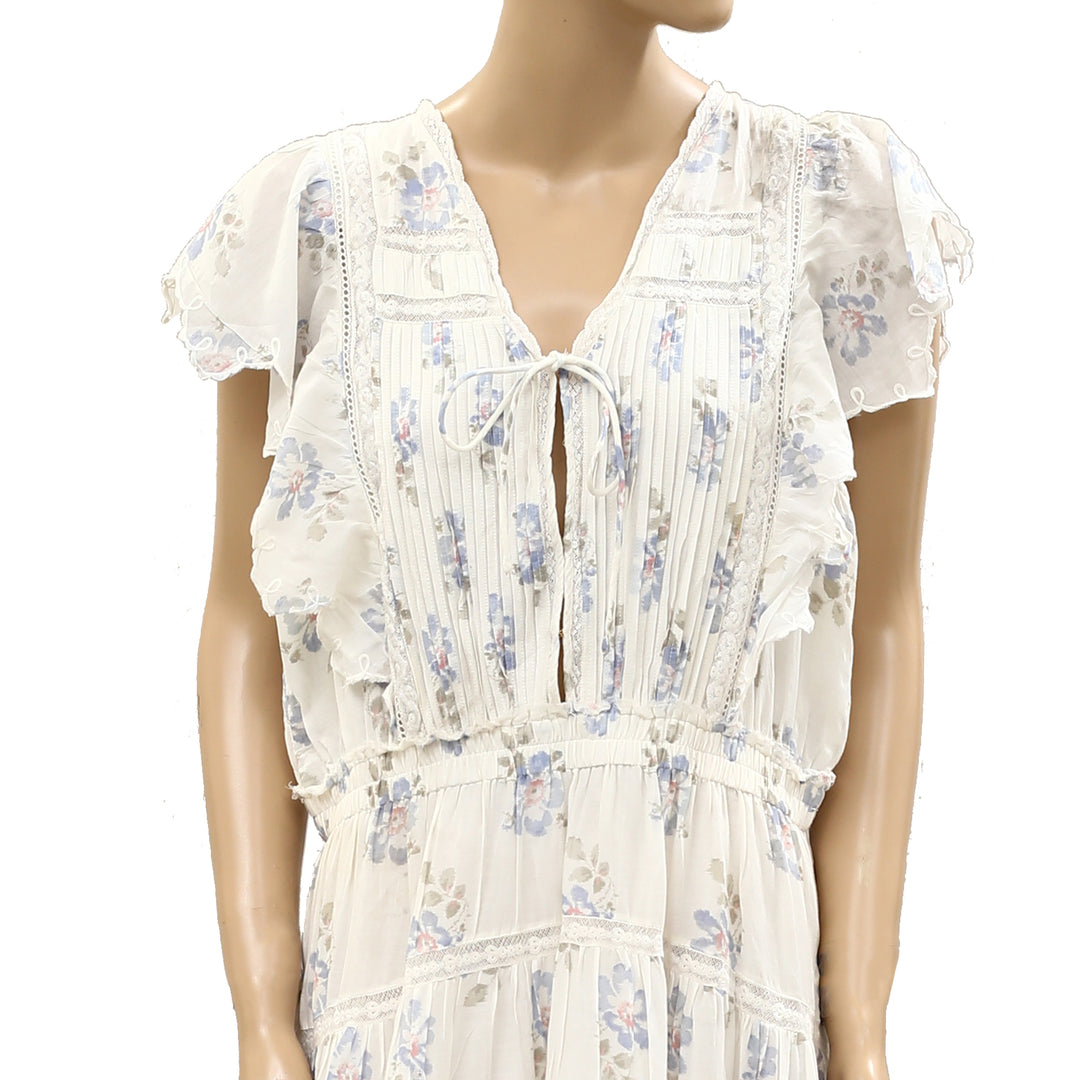 LoveShackFancy Valina Fulter Sleeve Maxi Dress