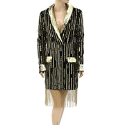 Asos Design Tall Velvet Embellished Mini Blazer Dress