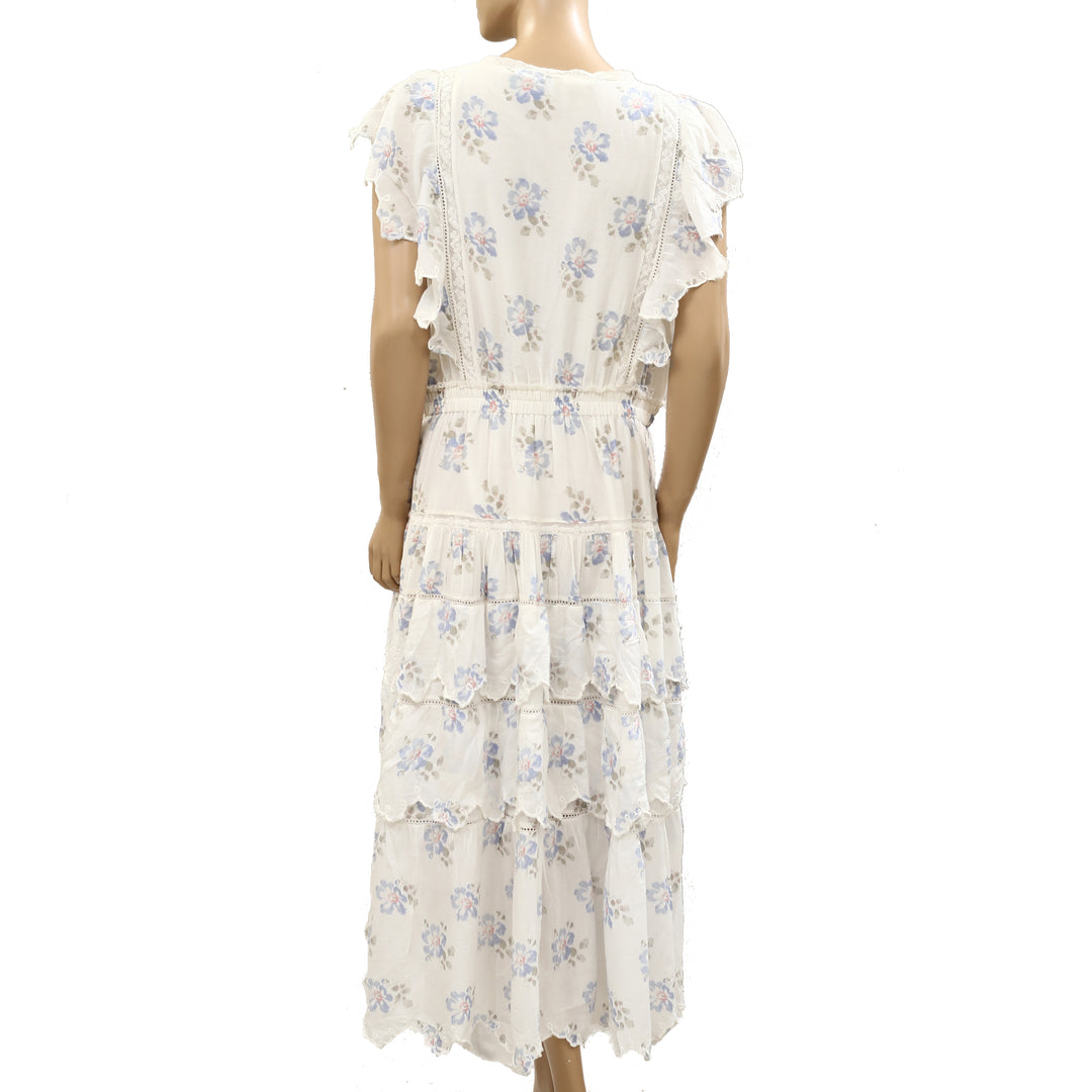LoveShackFancy Valina Fulter Sleeve Maxi Dress