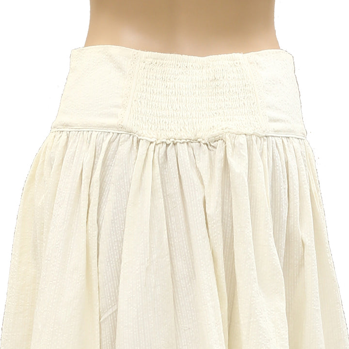 Free People Floral Lace Solid Midi Skirt