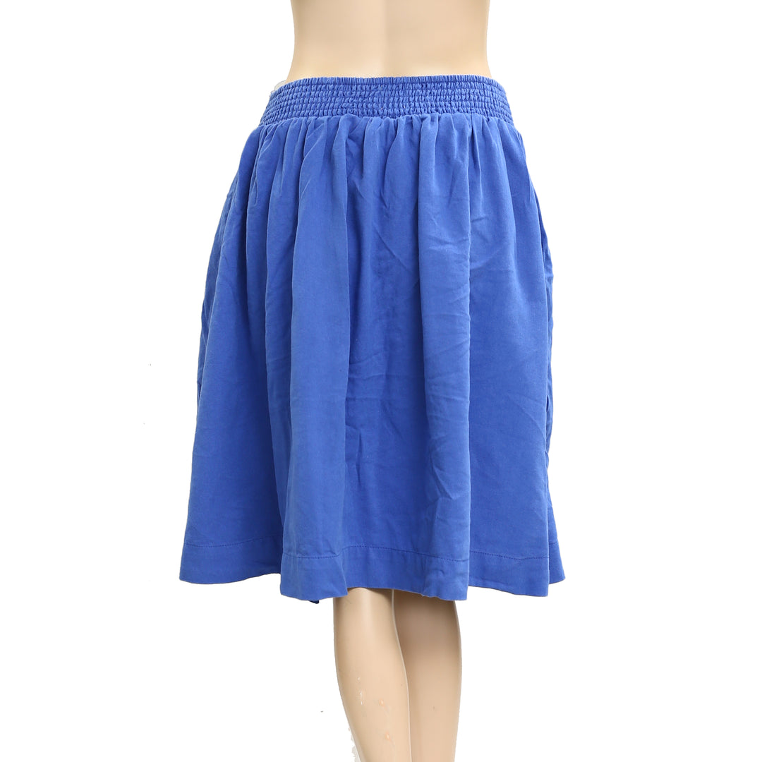 Maeve Anthropologie Bow-Front Pleated Knee-Length Skirt