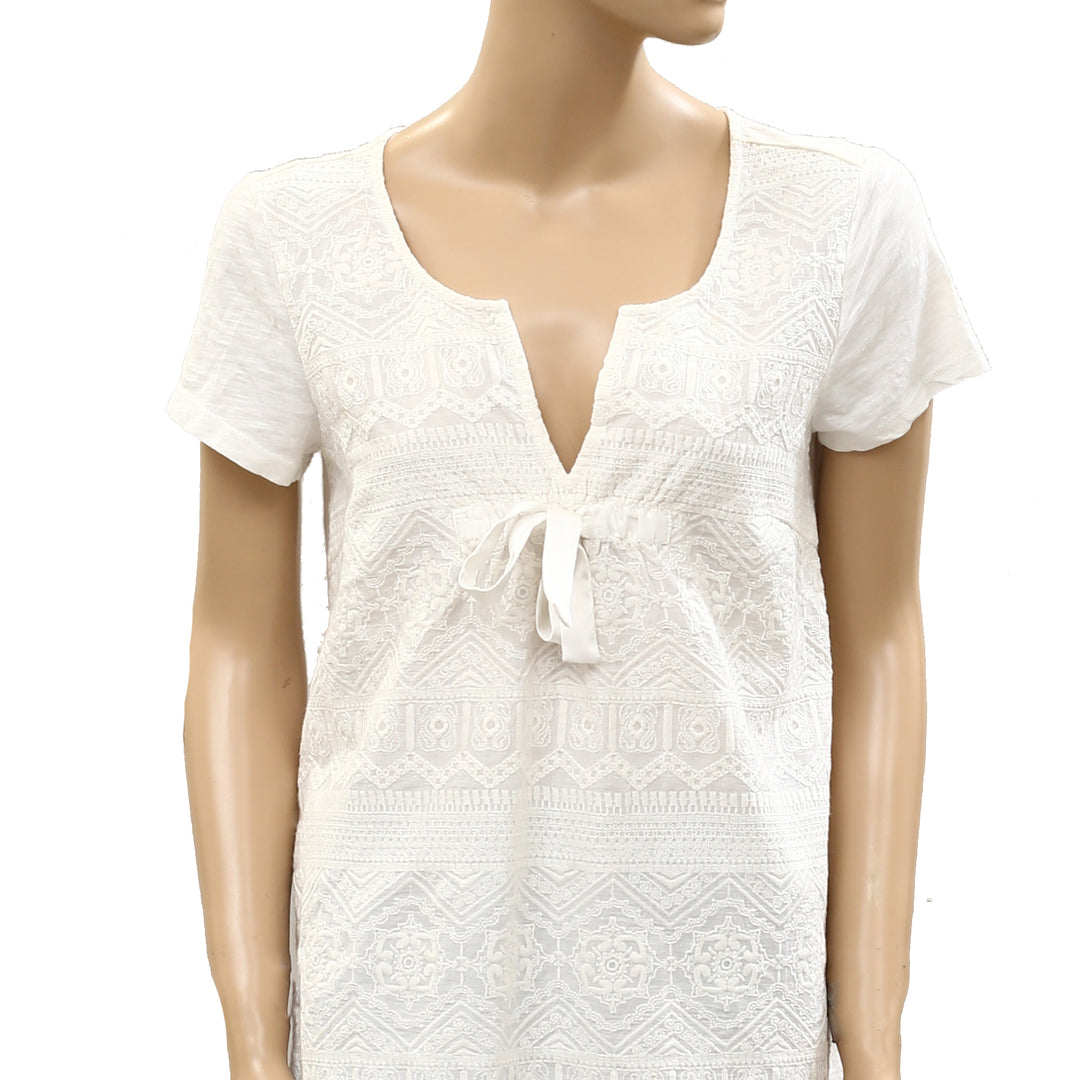 Odd Molly Anthropologie Floral Embroidered Tunic Top
