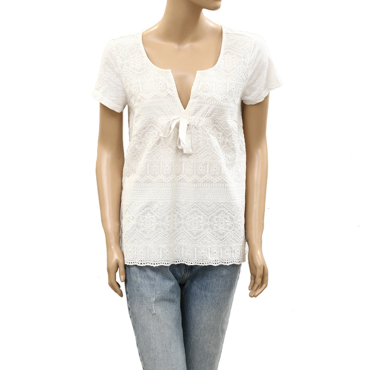 Odd Molly Anthropologie Floral Embroidered Tunic Top