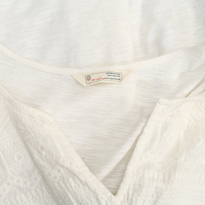 Odd Molly Anthropologie Floral Embroidered Tunic Top