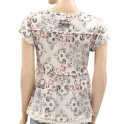 Odd Molly Anthropologie Ruffle Floral Printed Blouse Top