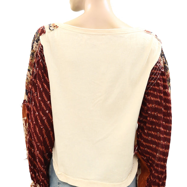 Free People Light Magic Henley Blouse Top