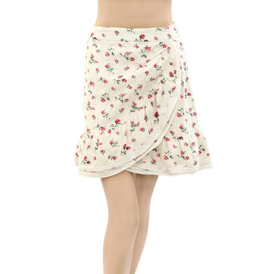 Sezane Floral Printed Short Mini Skirt